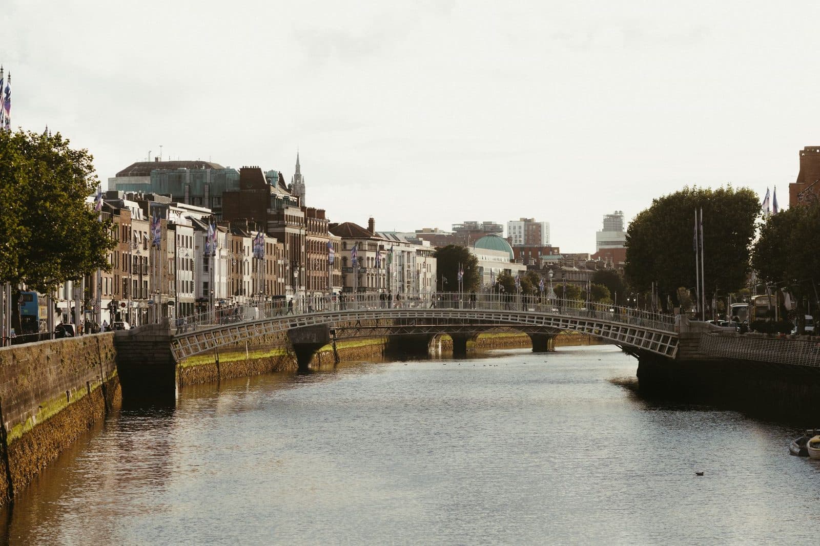 The River Liffey and city quays in Dublin
